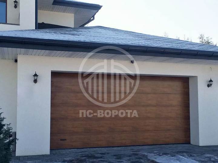 подъемные секционные ворота из сэндвич панелей L-гофр