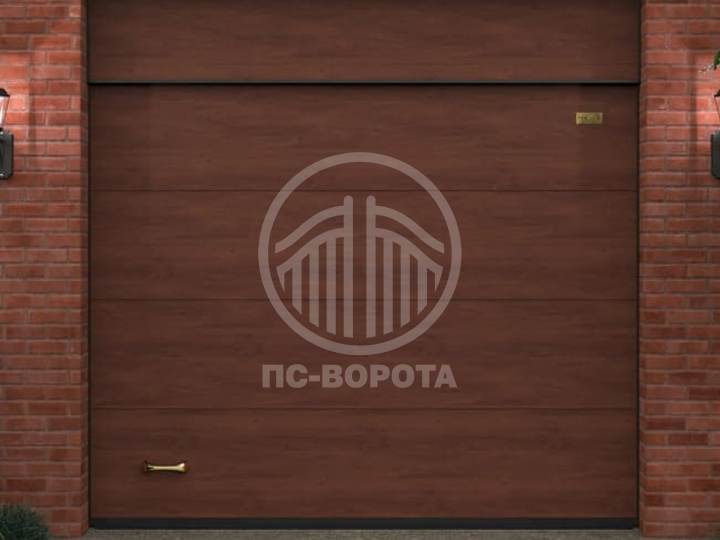 подъемные секционные ворота из сэндвич панелей L-гофр