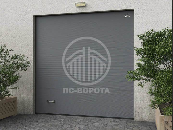 секционные ворота из сэндвич панелей Микроволна с автоматикой DoorHan