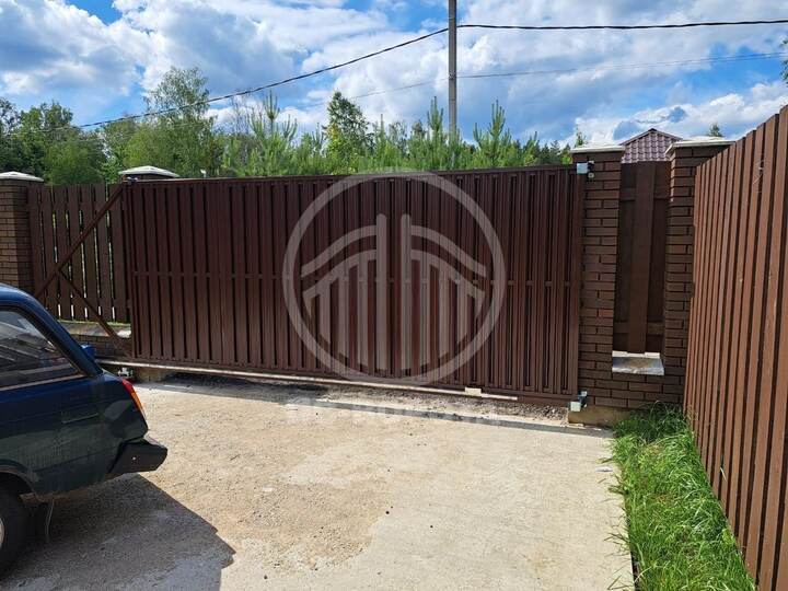 ворота откатного типа для частного дома