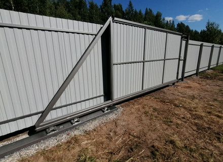 откатные ворота без автоматики